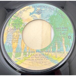 Seals & Crofts My Fair Share / East of Ginger Trees 45 Pop 1977 Warner Bros 8405